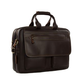 Dark Brown Moroccan Leather Laptop Bag | Handmade, Stylish