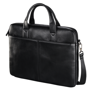 Handmade Black Moroccan Leather Laptop Bag - Premium Leather Craftsmanship