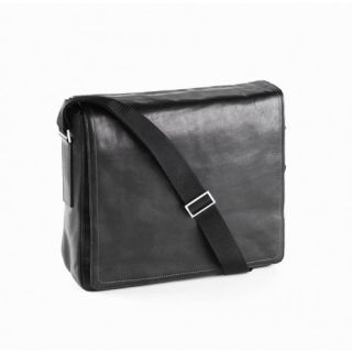 Black Moroccan Leather Laptop Bag | Handcrafted, Elegant & Durable