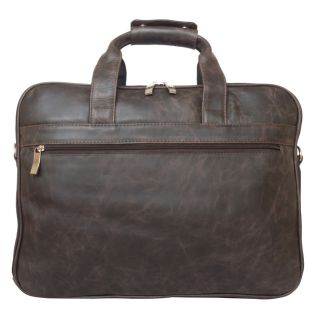 Vintage Brown Handmade Moroccan Leather Laptop Bag with Main and Smaller Compartments