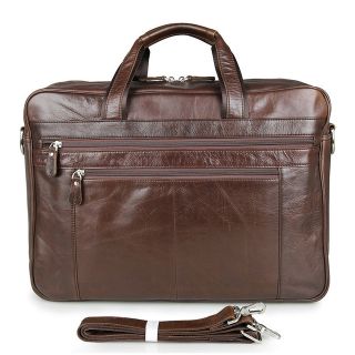 Walnut Brown Moroccan Leather Laptop Bag - Stylish & Durable