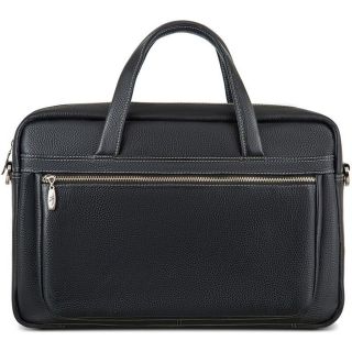 Handmade Black Moroccan Leather Laptop Bag with Spacious Compartments