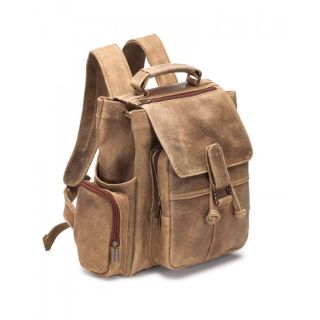 Vintage Beige Moroccan Leather Backpack | Handmade & Stylish