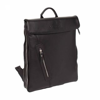 Premium Black Moroccan Leather Backpack - Handcrafted for Style