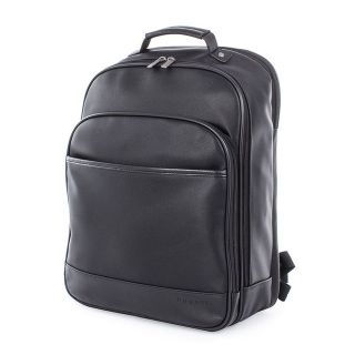 Black Moroccan Leather Backpack with Multiple Pockets