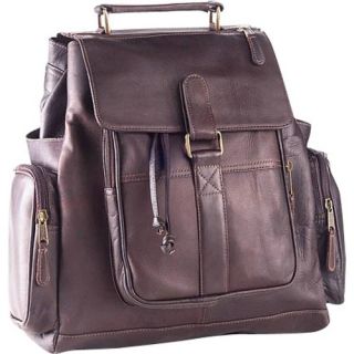 Moroccan Handmade Leather Backpack, Walnut Brown