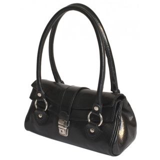 Premium Black Moroccan Leather Handbag - Stylish & Functional Choice