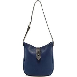 Dark Blue Moroccan Leather Handbag | Handcrafted Vintage Charm