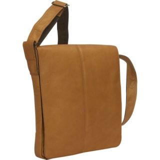 Moroccan Tan Leather Handbag with Multiple Compartments