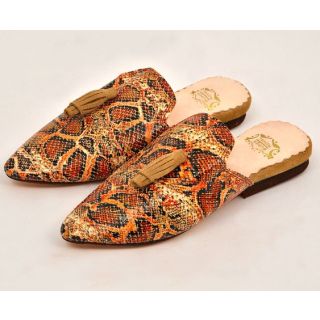 Luxurious Moroccan Leather Slippers with Cushioned Insole
