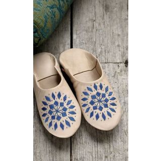 Leather Moroccan Slippers for Home Comfort