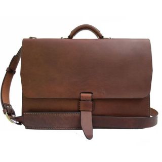Brown Moroccan Leather Messenger Bag - Handmade Vintage Style