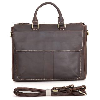 Luxurious Moroccan Leather Dark Brown Messenger Bag