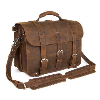 Vintage Moroccan Leather Messenger Bag for Stylish Men and Women