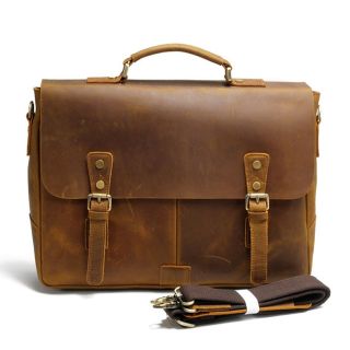 Urban Chic Distressed Brown Leather Messenger Bag - Premium Quality & Versatile Style