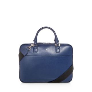 Blue Leather Messenger Bag | Handcrafted Fez Tanneries Style