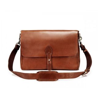 Rich Brown Moroccan Leather Messenger Bag - Multiple Pockets, Handmade