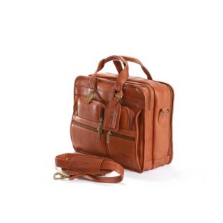 Luxurious Tan Moroccan Leather Messenger Bag with Multiple Pockets