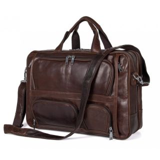 Dark Brown Moroccan Leather Messenger Bag | Handcrafted Premium Style