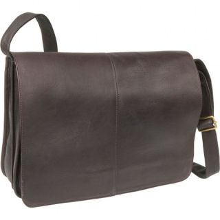 Refined Dark Brown Leather Messenger Bag | Handcrafted in Morocco