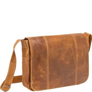 Distressed Tan Moroccan Leather Messenger Bag for Men and Women