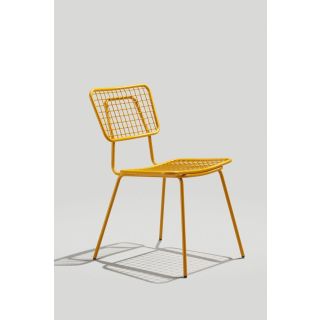 Modern Moroccan Yellow Metal Chair - Hand-Forged Design