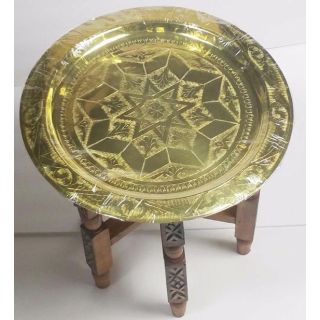 Moroccan Handcrafted Metal Table with Detachable Serving Tray - Elegant and Versatile Décor Piece, Customizable Fit
