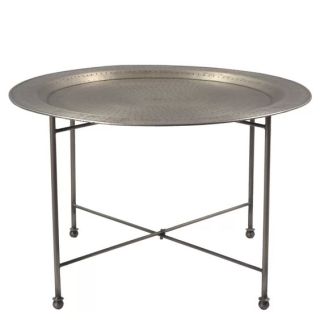 Metal Tray Table - Handcrafted Moroccan Design for Home & Office