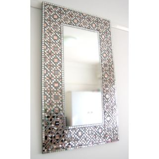Moroccan Mosaic Tile Inlay Mirror - Handcrafted Exotic Accent