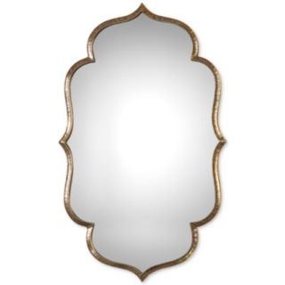 Handcrafted Moroccan-Inspired Gold-Finish Mirror