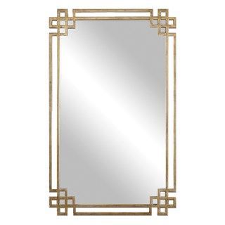 Moroccan Hammered Iron Mirror with Metallic Gold Finish