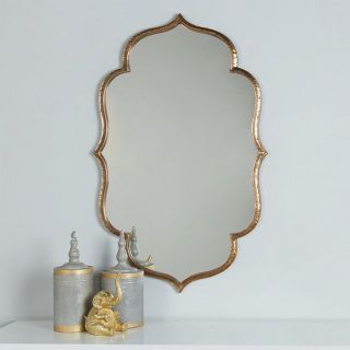 Moroccan Handcrafted Hammered Iron Gold Mirror - Elegant Design for Versatile Hanging, Custom Dimensions & High Quality Craftsmanship