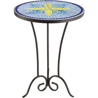 Handcrafted Moroccan Mosaic Table | Reclaimed Ivory Glazed Tiles