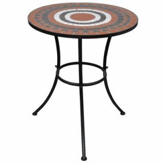 Moroccan Geometric Mosaic Bistro Table: Handcrafted Artistry