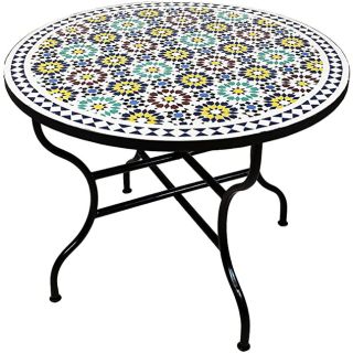 Handmade Moroccan Mosaic Table - Vibrant Colors & Intricate Patterns