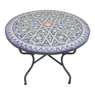 Moroccan Mosaic Table - Handmade Zellij Clay Table