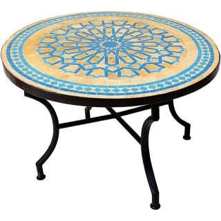 Mosaic Table 045 - Handcrafted Moroccan Tile Table