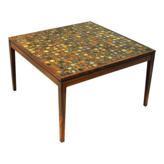 Moroccan Mosaic Table Featuring Geometric Patterns
