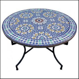 Moroccan Mosaic Table | Handmade Zellij & Clay Design
