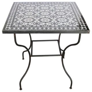 Moroccan Mosaic Bistro Table | Handcrafted Iron Base Home & Garden Décor