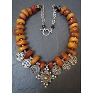 Moroccan Tuareg Berber Necklace - Handcrafted Geometric Design