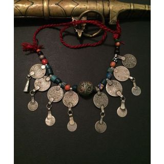 Moroccan Tuareg Berber Geometric Necklace - Handcrafted Ethnic Charm