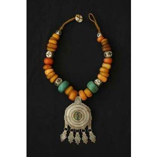 Moroccan Tuareg Berber Geometric Necklace - Handcrafted Ethnic Charm