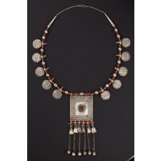 Moroccan Tuareg Berber Geometric Necklace - Handcrafted Elegance