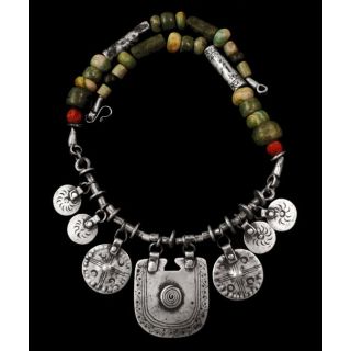 Moroccan Tuareg Berber Geometric Necklace - Handcrafted Ethnic Elegance