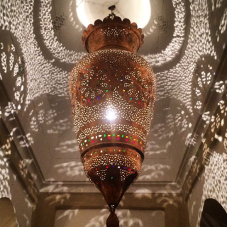 Moroccan Handmade Metal Pendant Lamps - Vintage Colored Designs