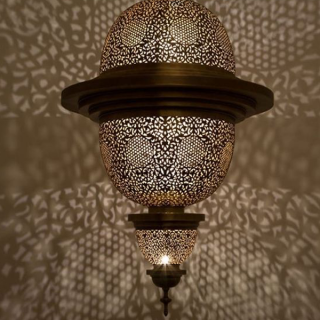 Exquisite Moroccan Circular Pendant Lamp - Handcrafted Metal Lighting