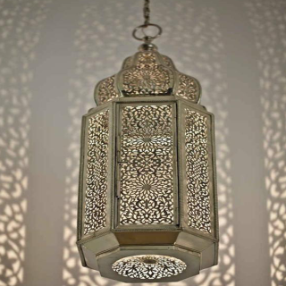 Moroccan Flower Pattern Pendant Lamps - Handmade Metal Light Fixtures