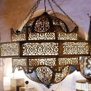 Copper Moroccan Pendant Lamp - Handcrafted Vintage Style