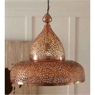 Rose Gold Handcrafted Moroccan Pendant Lamp